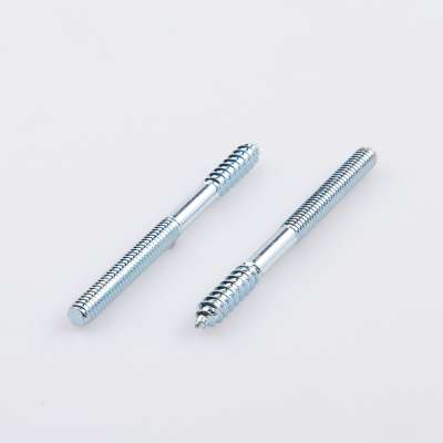 blue zinc coated double end stud wood screws