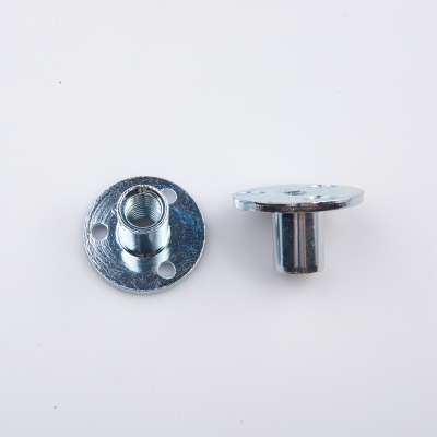 M6 carbon steel three hole round base t nut