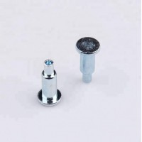 Carbon steel round head semi-tubular shoulder rivet with custom logo